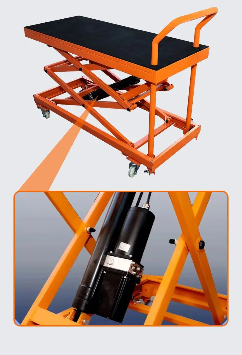 High Quality Electric Lifting Horse Stool Interior Decoration Lift Light New Folding Mobile Hydraulic Lifting Platform