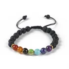 Bracelet Mens Bead Bracelets Wholesale Lava Colorful Bracelet 7 Chakra Beads Bracelet For Women And Men