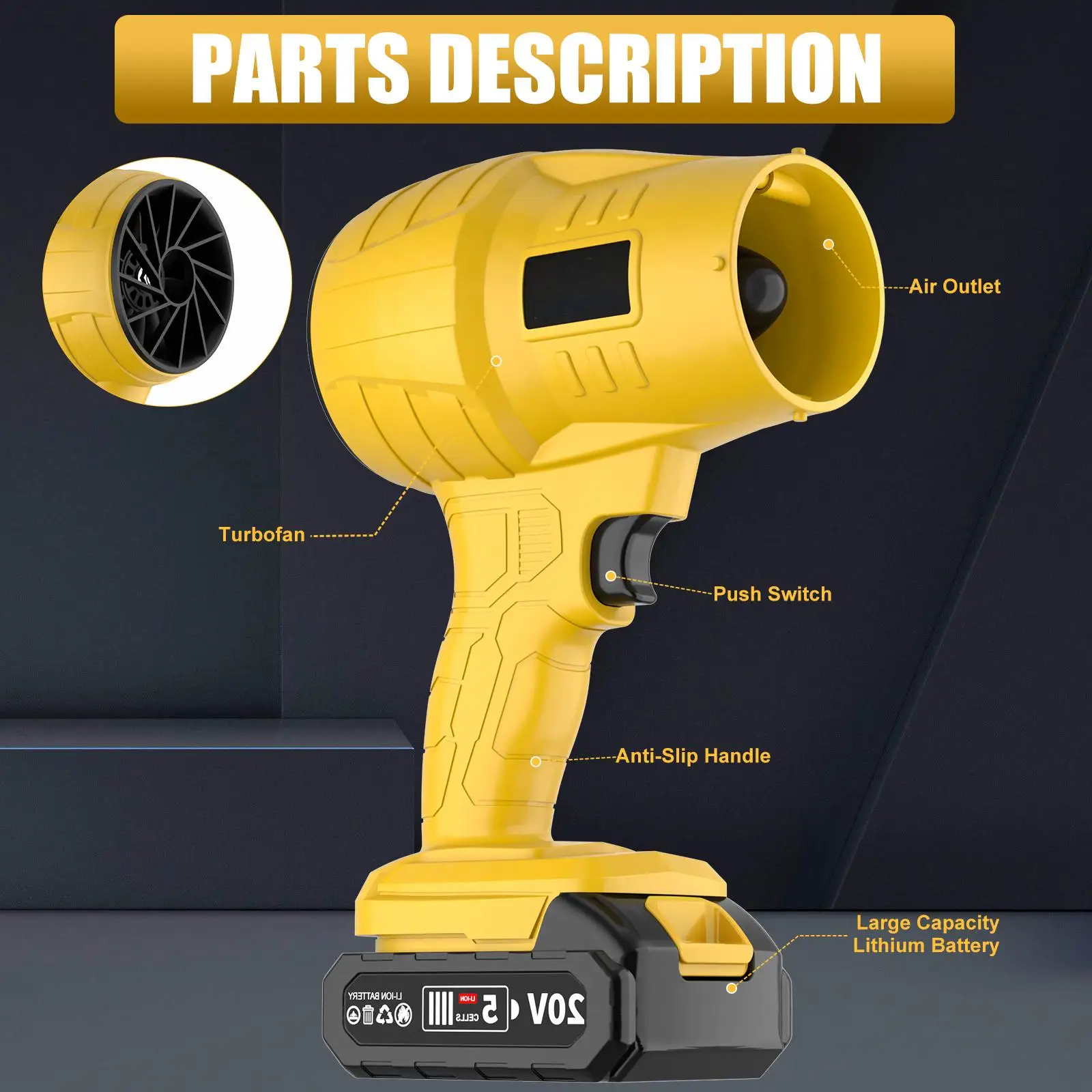 Leaf Blower, 20V, Cordless - detail 4