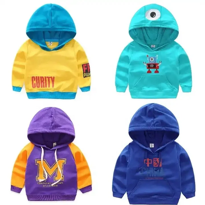 Autumn/Winter Children's Hoodie Children's Pure Cotton Warm Sports Pullover Hot Sale