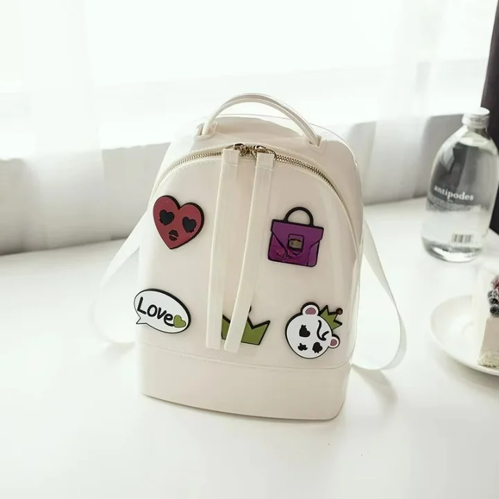 3D Cartoon Pre School Backpack Kids Waterproof PVC Jelly Softback Children Portable Lunch Bag