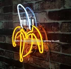 Banana Hand Make Decoration Glass Neon Sign Banana