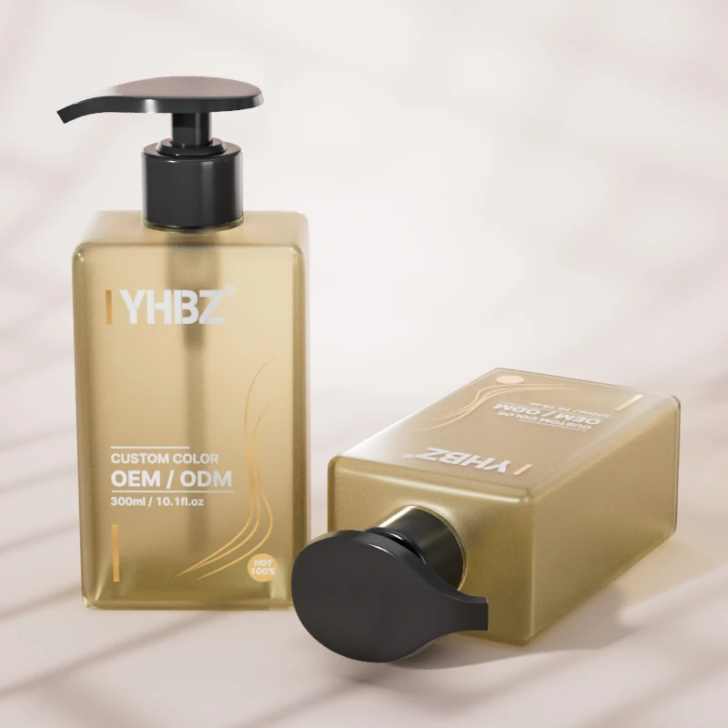 300ml Square PET Plastic Pump Bottle for Liquid Soap and Shampoo with Screw-on Cap