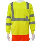 Shirt 100%Polyester Green Reflecitve Hi Vis Shirt
