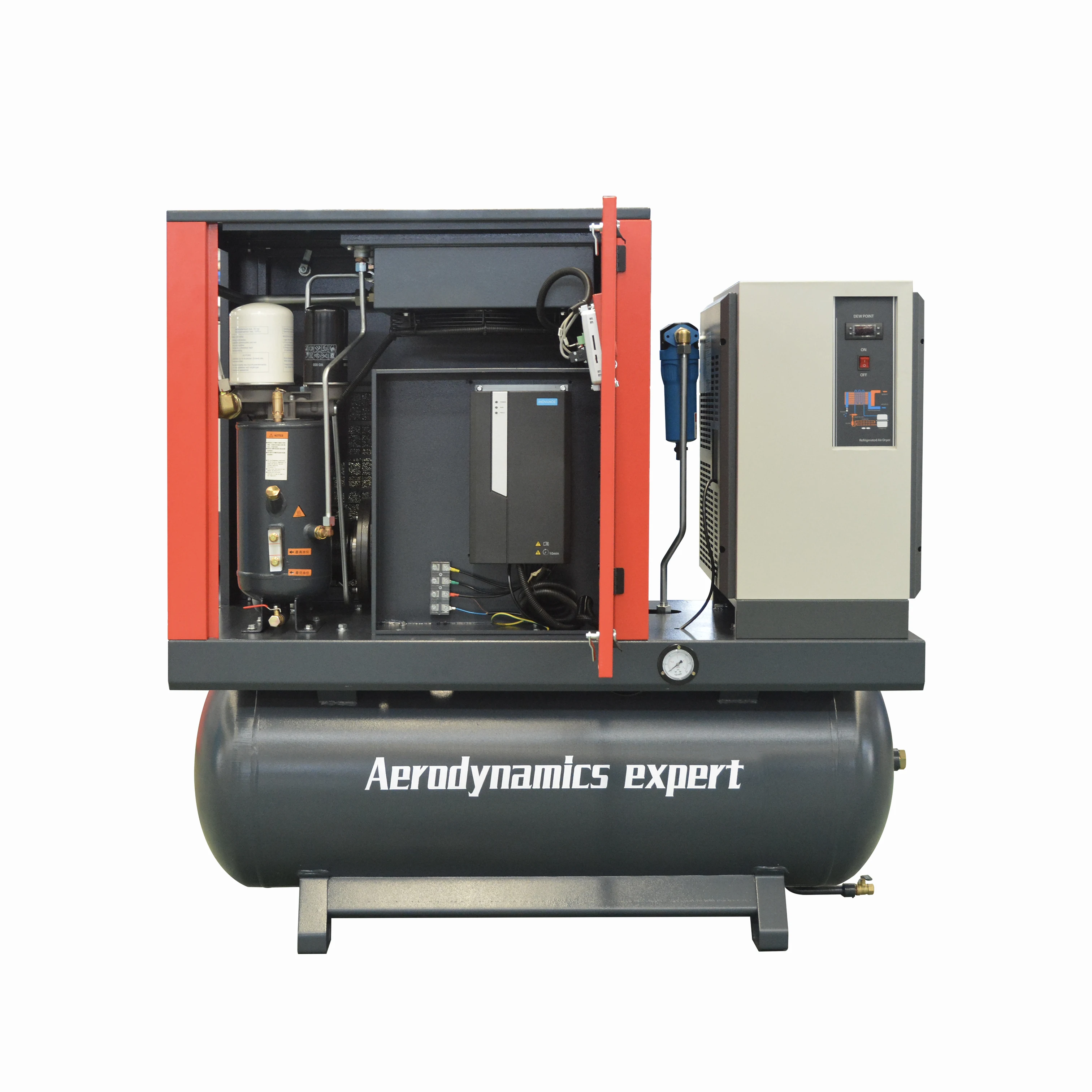 Ai rcompressors Industrial 16 Hp 15 Kw Combined Rotary Screw Air Compressor For Sandblasting Laser Cutting
