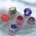 Rings New Arrival Fashion Ancient Style Multi-color Clay Rings Polymer With Handmade Women Girls