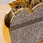 Apple Decoration Hot Sale Gold Hollow Out Apple Modern Ceramic Furnishing Articles Craft Ornaments Home Decoration