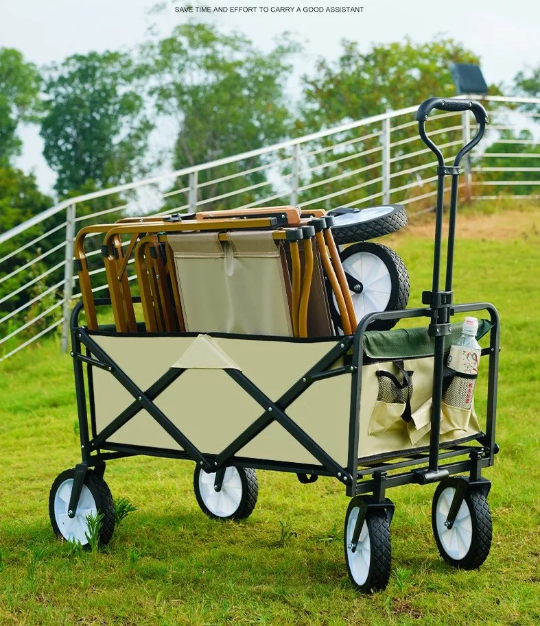 Retractable Collapsible folding wagon garden transporting camping cart beach trolley Wagon folding hand carts trolleys