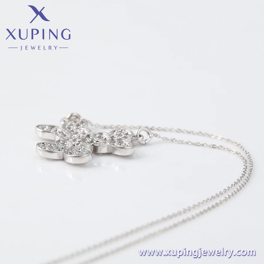 41568 xuping jewelry Synthetic CZ fashion platinum plated Christmas necklace  Women crystal necklace