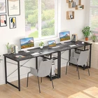 Desks Study Table Desk Storage Shelves 47 Inch Desks Study Writing Table For Home Office Black Computer Desk