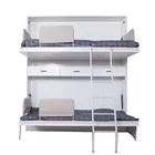 Furniture Bedroom Children Folding Bunk Bed Transformable Furniture Hostel Folding Muprhy Bunk Bed