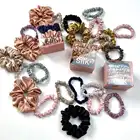 Silk JILI SILK French Style Soft And Luxury 100% Silk Small Size Hair Tie Silk Elastic Scrunchy Scrunchies