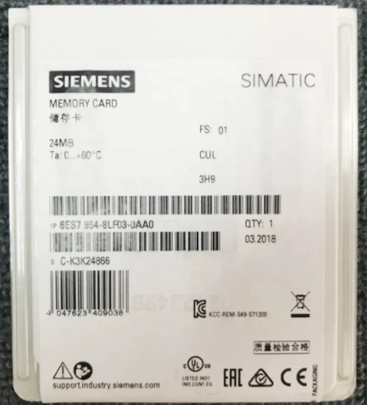 SIEMENS  S7-1500 Memory Card 	6ES7954-8LF04-0AA0