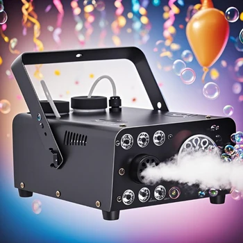 600w Rgb Led Fog Bubble Machine Dmx512 Remote Control Automatic Smoke Bubble Maker Stage Wedding Party Dj Professional Effect