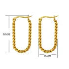Hoop Earring Wholesaler Minimalist Stainless Steel Twisted Hoop Earring