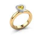 Silver Citrine Fashion 925 Sterling Silver Women Rings Jewelry Custom 18k Golden Filled Citrine Stacking Heart Rings