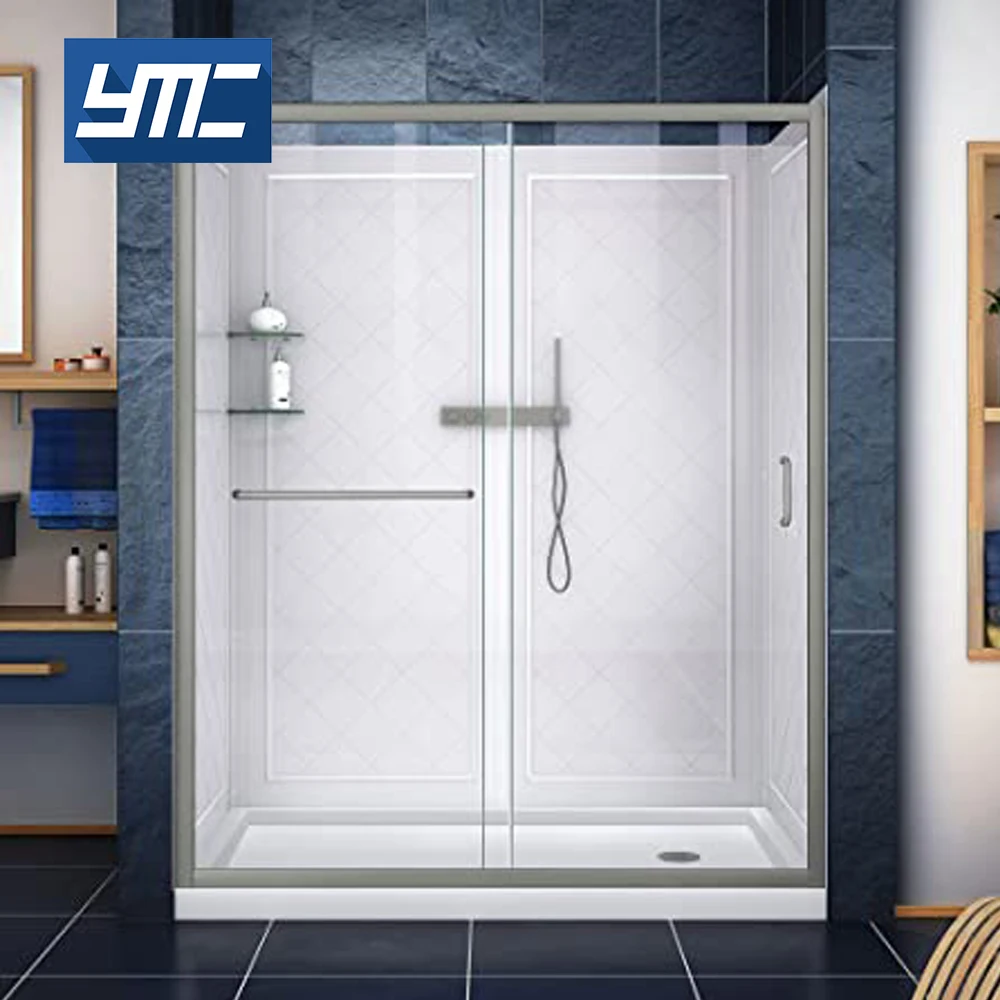 High Quality Luxury Shower Rooms Free Clips Voyeur Shower Cabin Acxesories Temped Glass Sliding Shower Enclosure