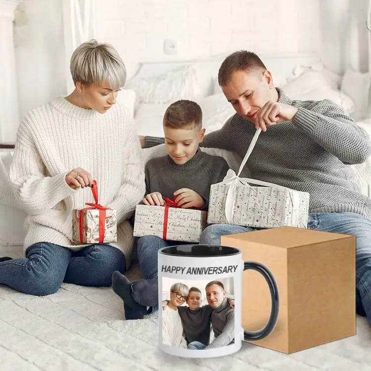 Personalized Gifts Dishwasher Safe 11Oz Blank Ceramic Coffee Sublimation Mug Customizable Custom Photo Coffee Mug With Handle