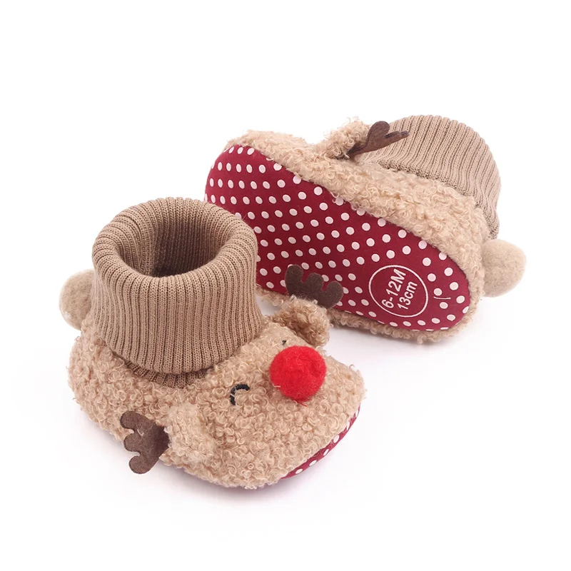 New Arrival 2022 Christmas Style Baby Toddler Infant Newborn Shoes Booties supplier