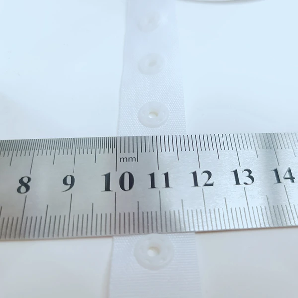 High quality plastic buckle polyester white buckle strap 18mm shirt clothing fabric woven strap factory direct sales