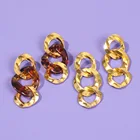 Gold Earrings Creative Female Simple Gold Plated Alloy Earrings Long Drop Geometric Chain Earrings