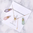 Pendant Jade Cute Perfume Necklace Rose Crystal Bottle Natural Crystal Pendant Jade Perfume Glass Bottle