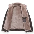 Coat Jacket Men's Fur Integrated Leather Coat With Thickened Mid-length Jacket