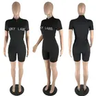 AOMEI Best Seller Sexy Tight Solid Color Women Clothes 2021 Summer Women Letter Printed 1 Piece Jumpsuits