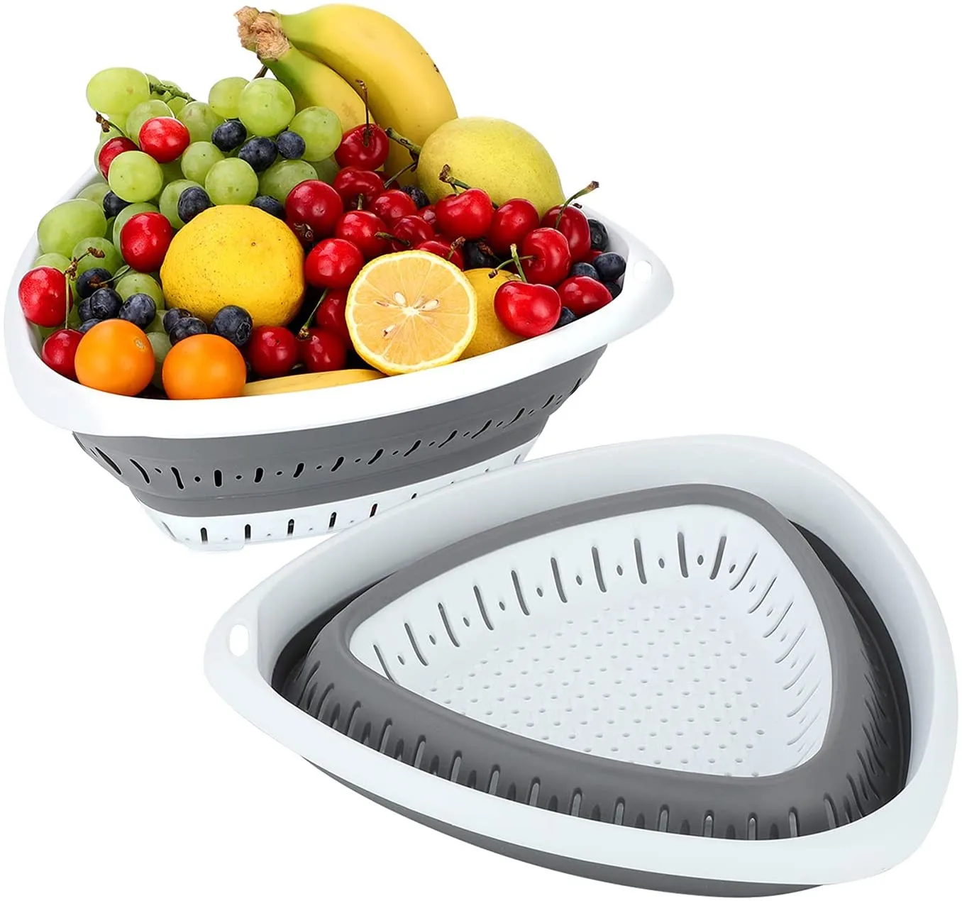 OEM & ODM Kitchen Foldable Strainers for Fruit Vegetable and Pasta Customized Dishwasher Basket Collapsible Silicone Colander