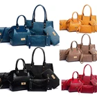 Hot sale new products 6pcs in 1 set PU leather handbag bag in bag for women tote bag china wholesale online shopping