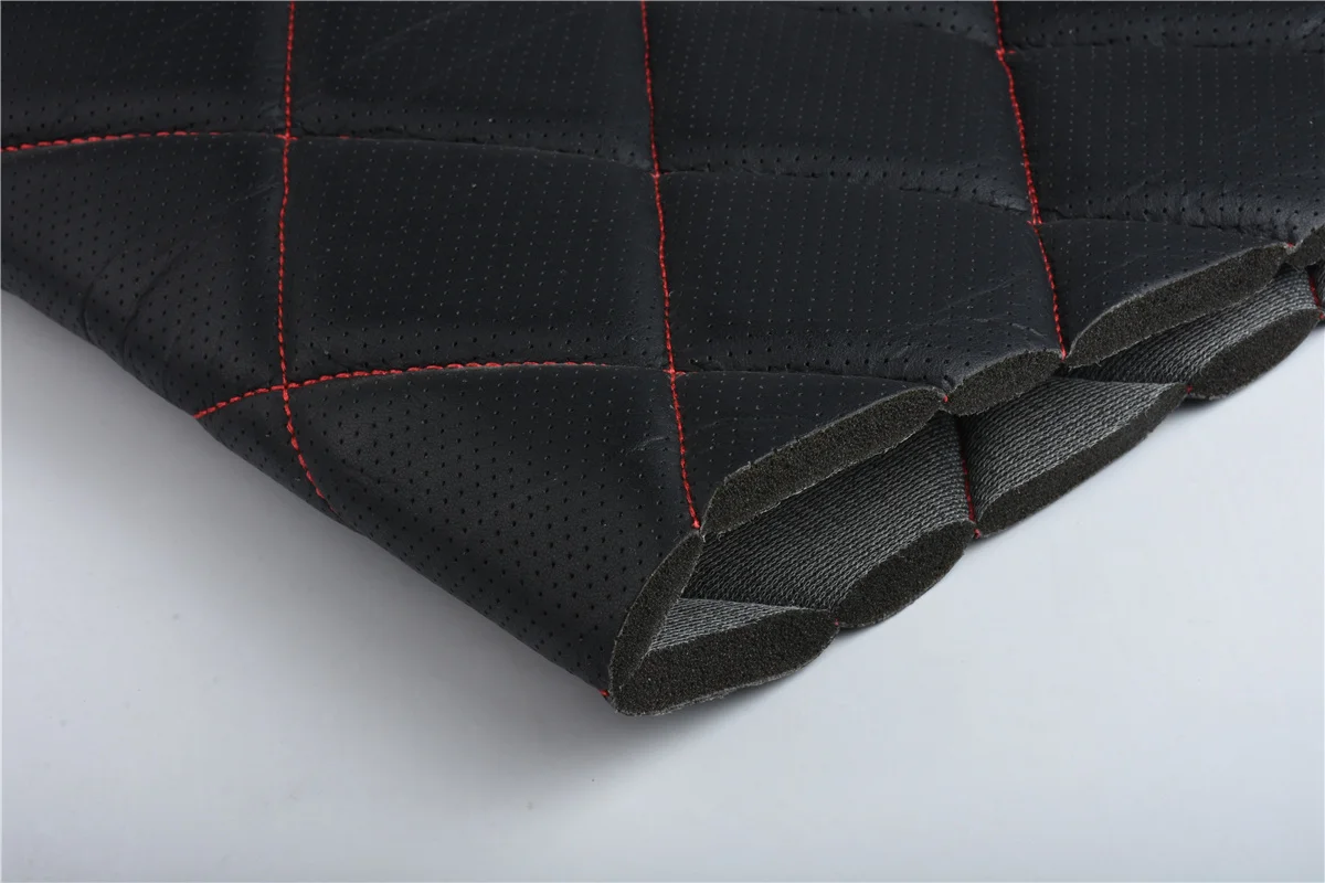 Stitching Synthetic Leather Quilted Different Car Upholstery Faux Suede Leather Padded Diamond Stitched Leather .jpg