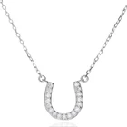 Charm Cz Pendant Stylish Clear AAA CZ Diamond Lucky Charm Horseshoe Pendant