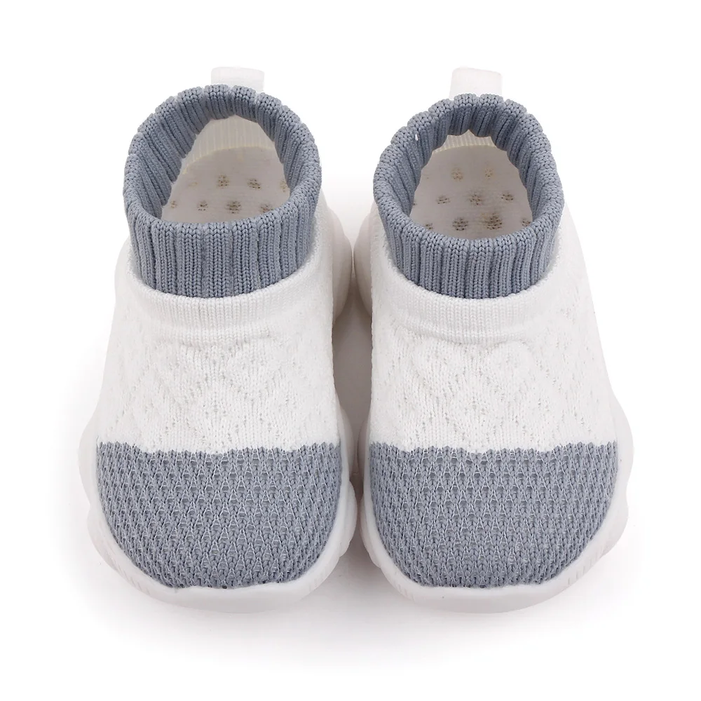 Spring and Autumn New Baby Color Flying Fabric Soft Soled Children's Toddler Socks Shoes factory