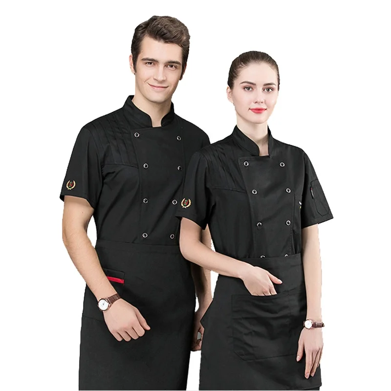 Workwear Clothes,Black Chef Shirt 