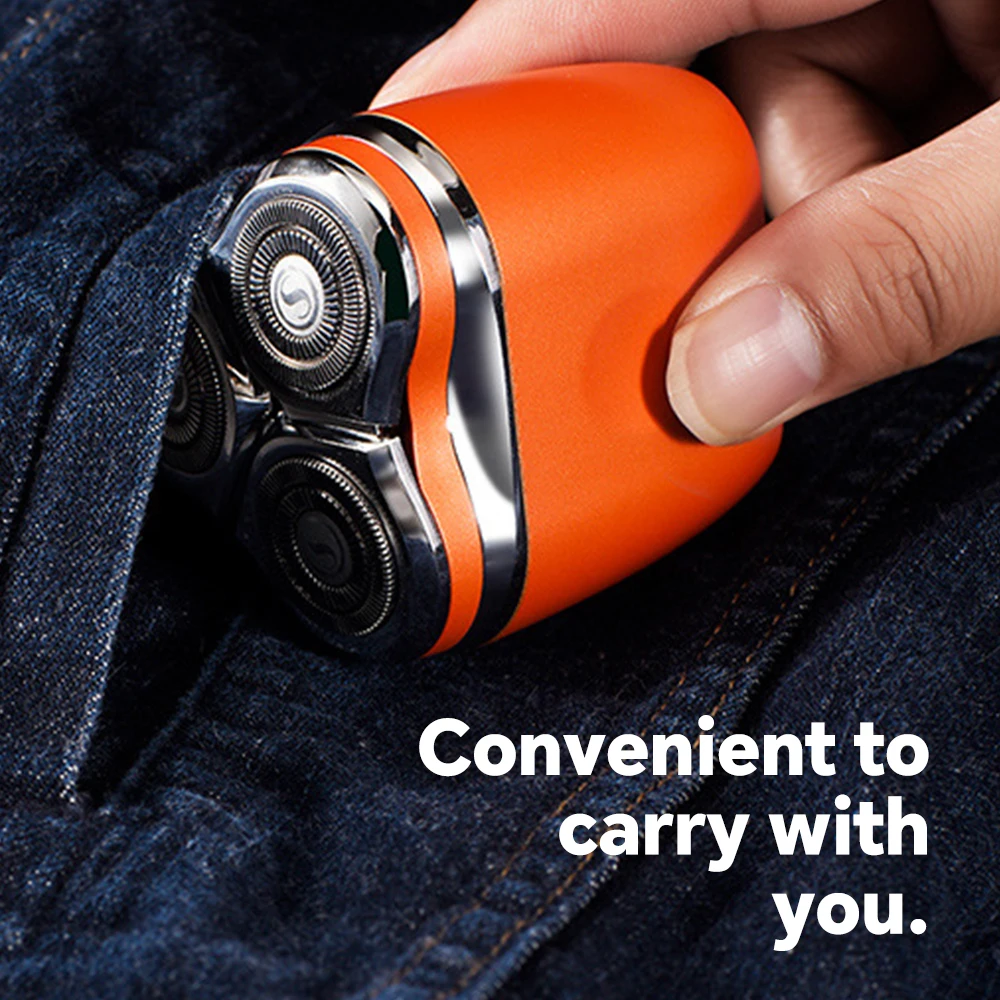 Portable Men's Electric Shaver Mini Digital Display Car Charging Beard Trimmer USB Power Source for Household RV Hotel Use supplier