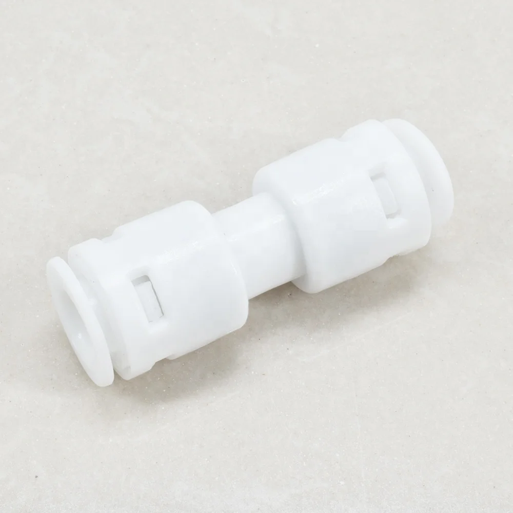 Quick Union Straight Connector 1/4" to 3/8" Fittings 43mm White 10Pcs 