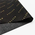 Paper Black Tissue Paper Gold Foil Logo Recyclable 17gsm Packaging Paper