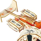 New High Quality China Manufacture Customize JG Scorpion Fighter Model Diy 3d Wooden Puzzle For Children