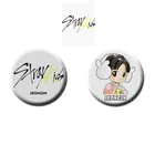 Button Wholesale Kpop 2pcs/set Stray Kids Cartoon Brooch Badge Button Pin Badge