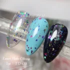 Cos Beauty Free Sample Glitter Top Coat Non Wipe Top Wholesale Colorful Glitter Top Coat