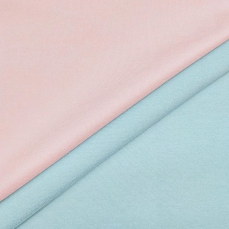 Hot Sale Solid Knit 49% Polyester 46% Rayon 5% Spandex Material Scuba Fabric for Women Dress 290GSM factory