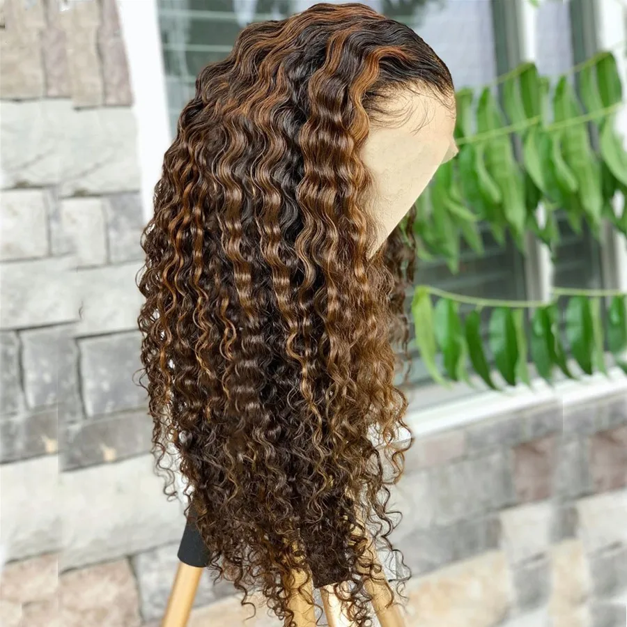 Brazilian Highlight Honey Blonde Pre-plucked Virgin Human Hair Deep Wave  Lace Frontal Wigs For White And Black Women - Buy Lace Frontal Human Hair  Wig,Deep Wave Highlight Lace Frontal Wig,Highlight Lace Wigs