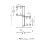 Flag Hinge Unity HFG453525 Aluminium Flag Hinge Flag Hinge Type Long Flag Hinge