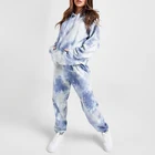 Sweatshirt Wholesale Comfortable Jogging Suit Super Pullover Hoodie Tie Dye Sweatshirt Hoodie Sets Blue Tie Dye Suit
