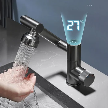2024 New Arrival Led Bathroom Digital Basin Faucet Sink Water Tap Mixer