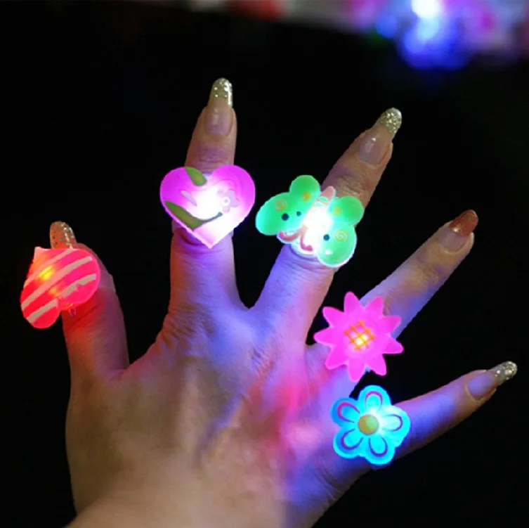 Luminous Rings New Children's Toys Flash Gifts LED Cartoon Lights Glow In The Dark Toys For Kids Playing Toys