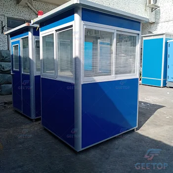 portable prefab outdoor mini steel security guard tiny house small toll booth cabin mobile prefabricated food sentry box Kiosk