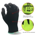 Work Wholesale 13 Gauge Knitted Black Nylon Pu Dipped Dmf Free Work Gloves For Industrial Work Glove