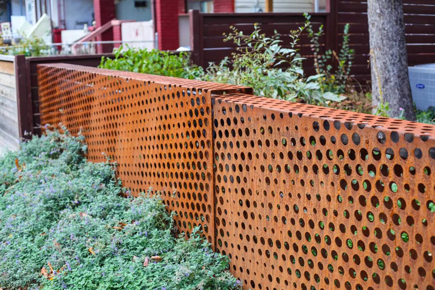 Corten Steel Corrugated Metal Privacy Fence Panels For Garden