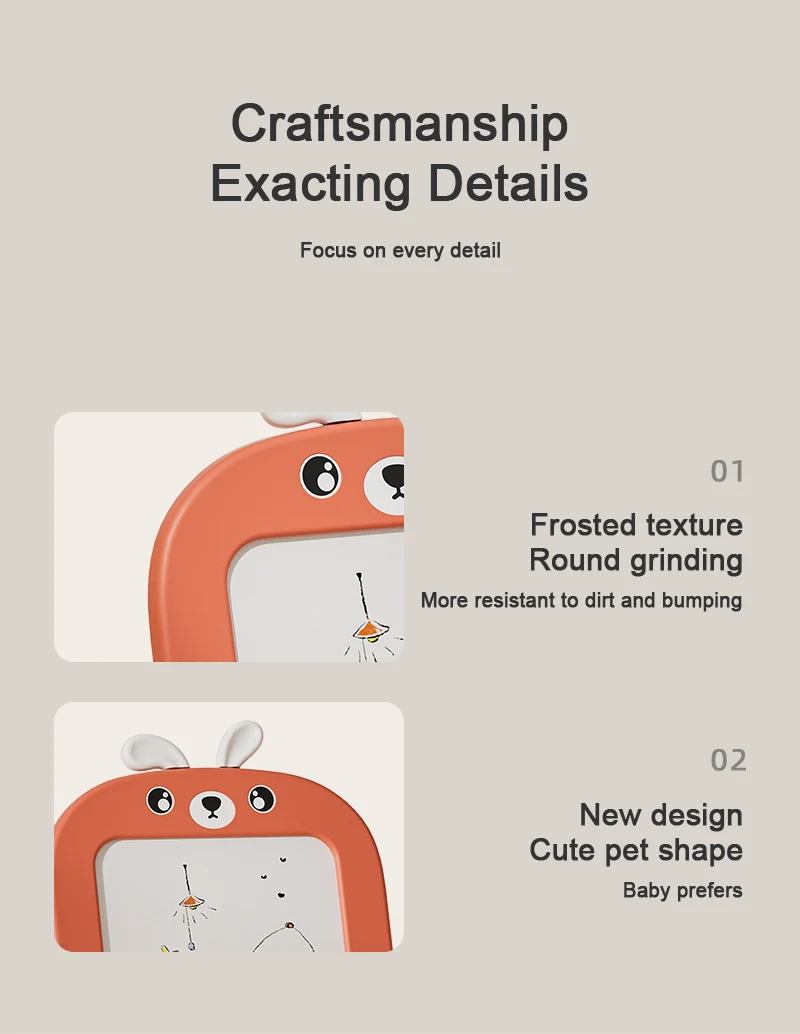 Feelkids Baby Safety Children's Foldable Portable Learning Drawing Board with HDPE Plastic Painting Board factory